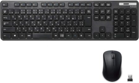 ELECOM ワイヤレス薄型キーボード＆マウスセット（ブラック）